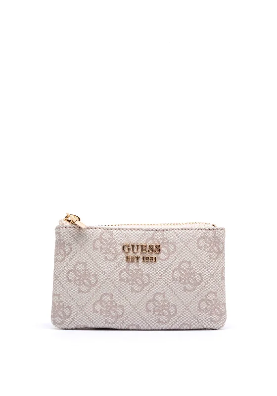 Guess Laurel SLG Zip Pouch, Dove Logo