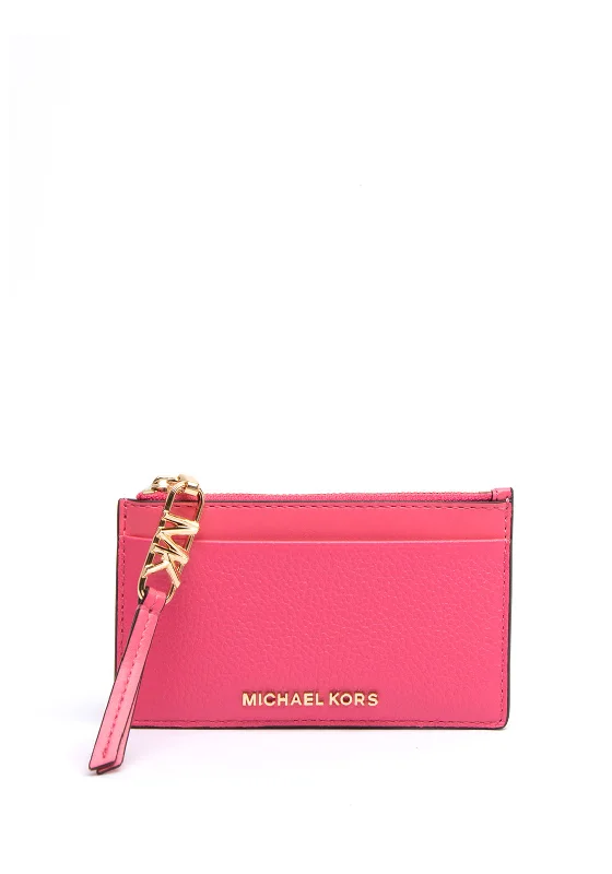 MICHAEL Michael Kors Empire Pebbled Leather Card Wallet, Camila Rose