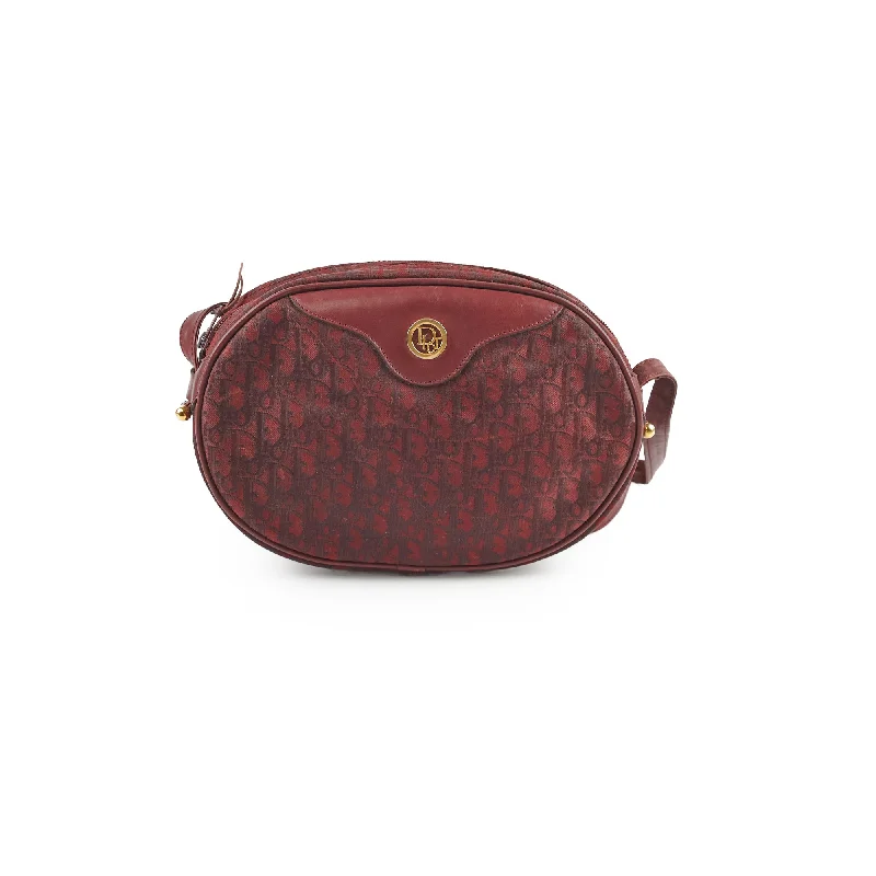 Dior Vintage Burgundy Camera Bag Crossbody