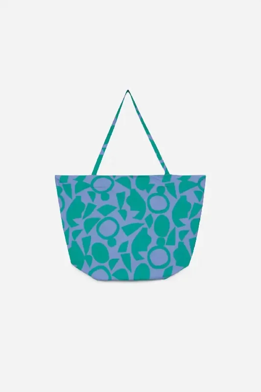 Women's Beach Bag In Afrik Geometric