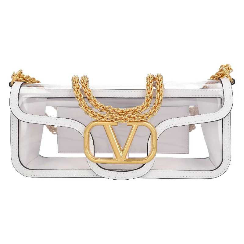 Valentino Locò Shoulder Bag Transparent/White