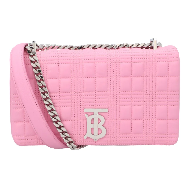 Burberry Small Lola Quilted Leather Shoulder Bag In Primrose Pink