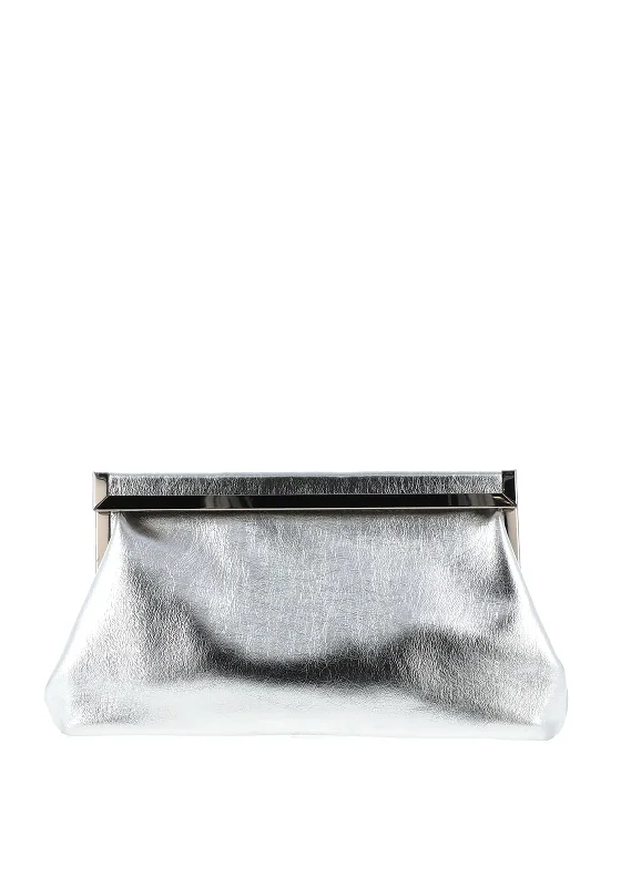 Zen Collection Bar Pouch Clutch Bag, Silver