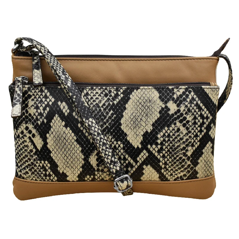 Double Zip Multi Color Crossbody