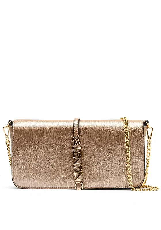 Valentino Materia Metallic Chain Strap Crossbody Bag, Gold