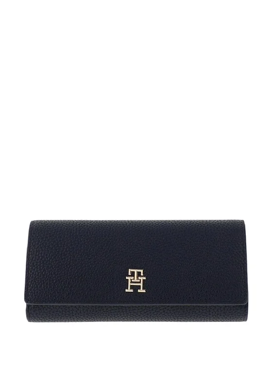 Tommy Hilfiger Emblem Large Flap Wallet, Navy