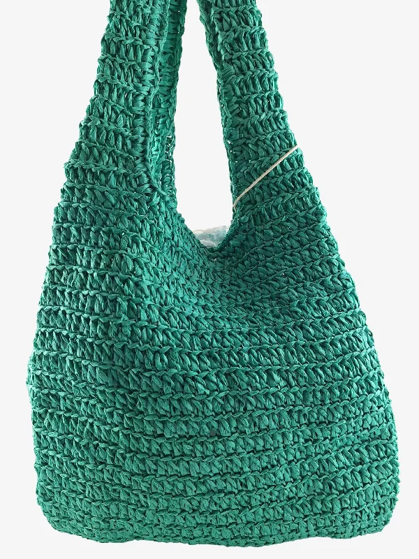 Seed Peacock Crochet Tote Bag