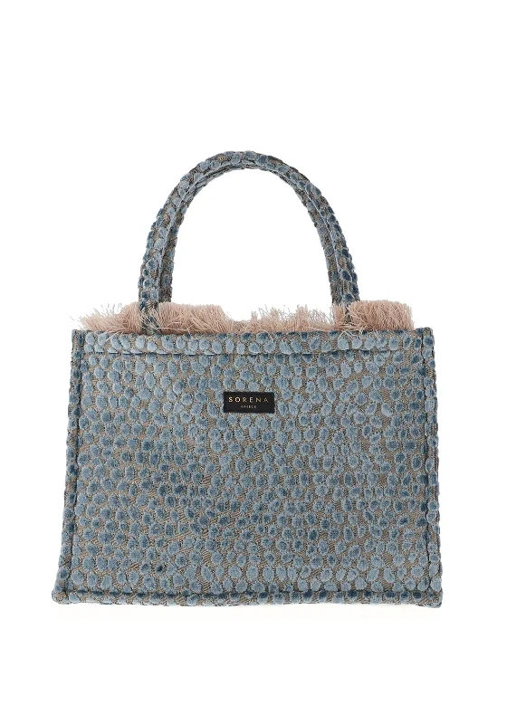 Sorena Cyclades Pebbled Medium Tote Bag, Chambray Blue