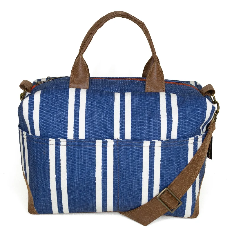 Poppi Premier Purse: Blue Stripe