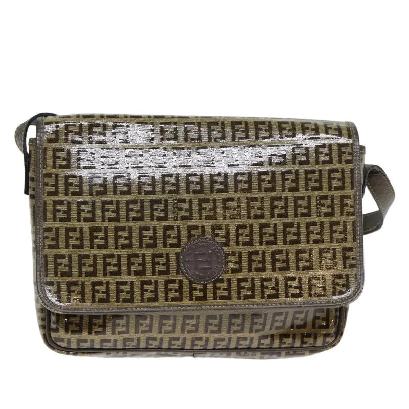 Fendi Zucchino  Canvas Shoulder Bag (Pre-Owned)