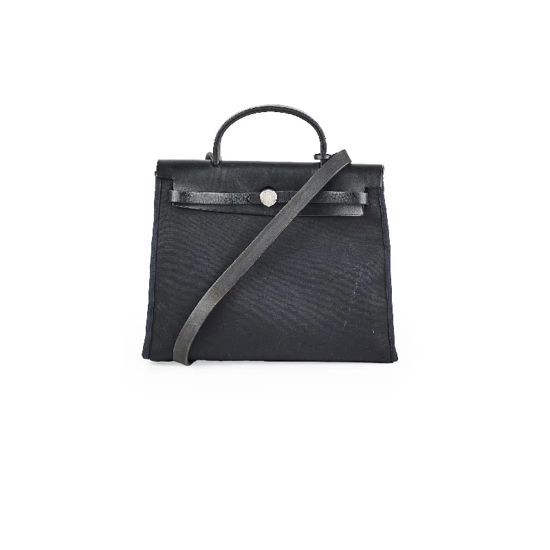 Hermes Herbag 31 Black Square G Stamp