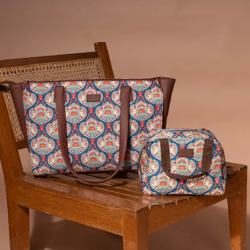 Kovil Blue - Office Tote Bag & Lunch Bag Combo