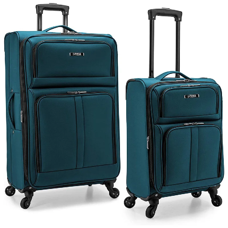 U.S. Traveler Anzio Softside Expandable Spinner Luggage, 2-Piece Set