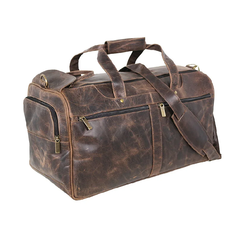 NLDA DayTrekr Distress Leather EZ Open Duffel 771-20906-BN