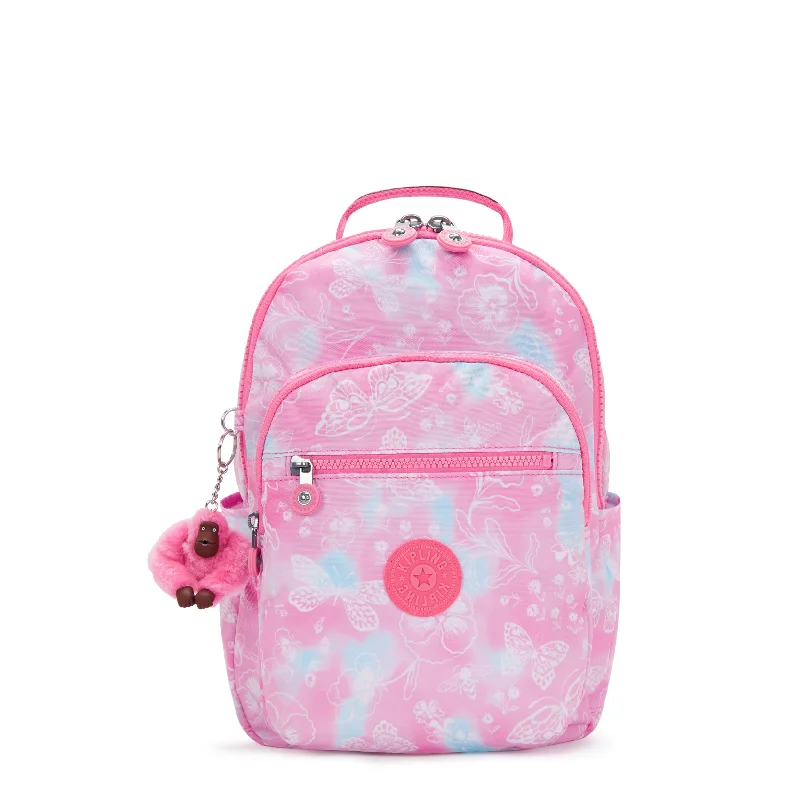 Kipling Seoul Large Printed 15" Laptop Backpack - Garden Clouds