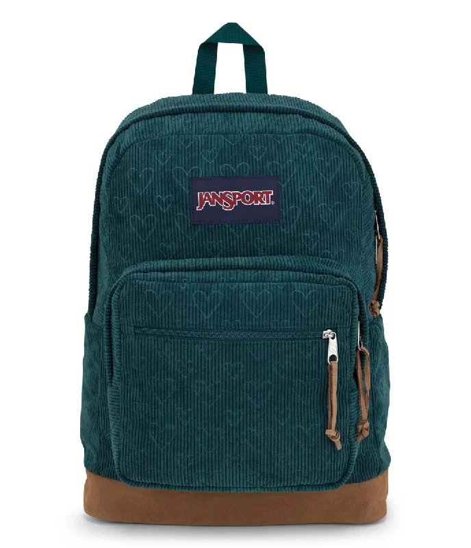 JanSport Right Pack Expressions - Embossed Hearts Green