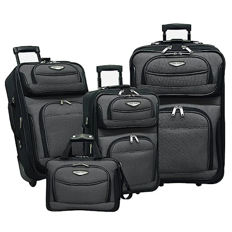 Travel Select Amsterdam Expandable Rolling Upright Luggage, 4-Piece Set