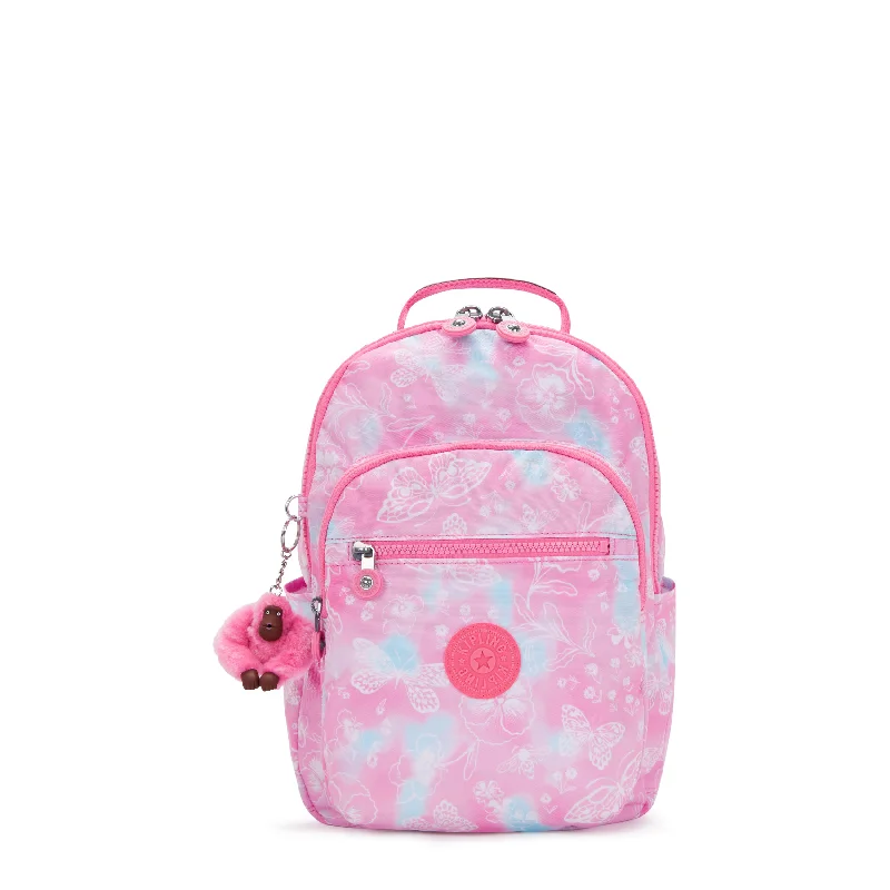 Kipling Seoul Small Printed Tablet Backpack - Garden Clouds