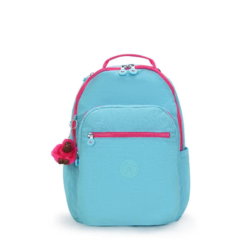 Kipling Seoul Large 15" Laptop Backpack - Blue Sea Combo