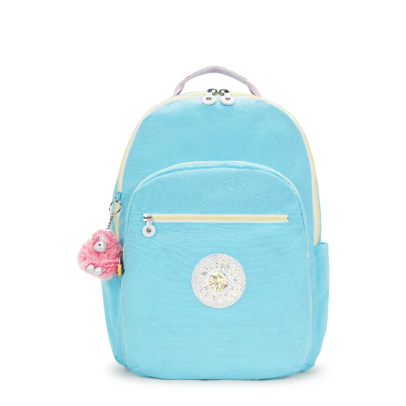 Kipling Seoul Large 15" Laptop Backpack - Blue Sea Mix